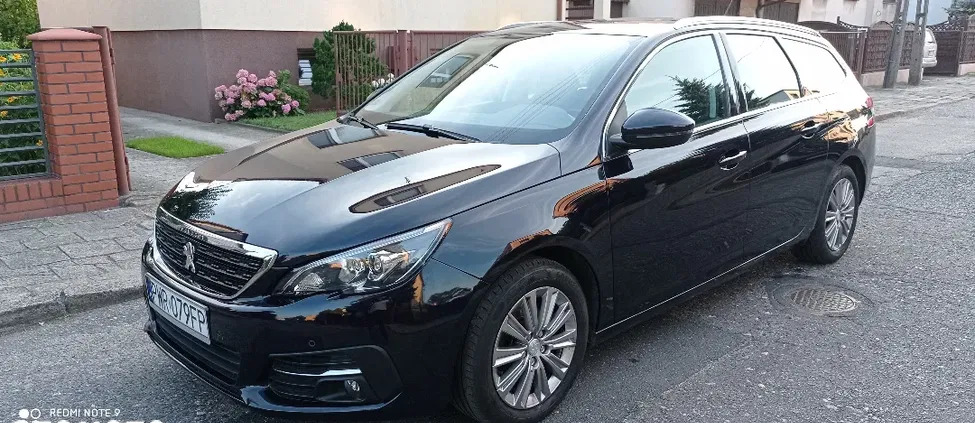 samochody osobowe Peugeot 308 cena 53500 przebieg: 69180, rok produkcji 2018 z Września